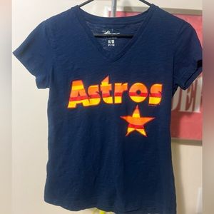 Astros V Neck Tee